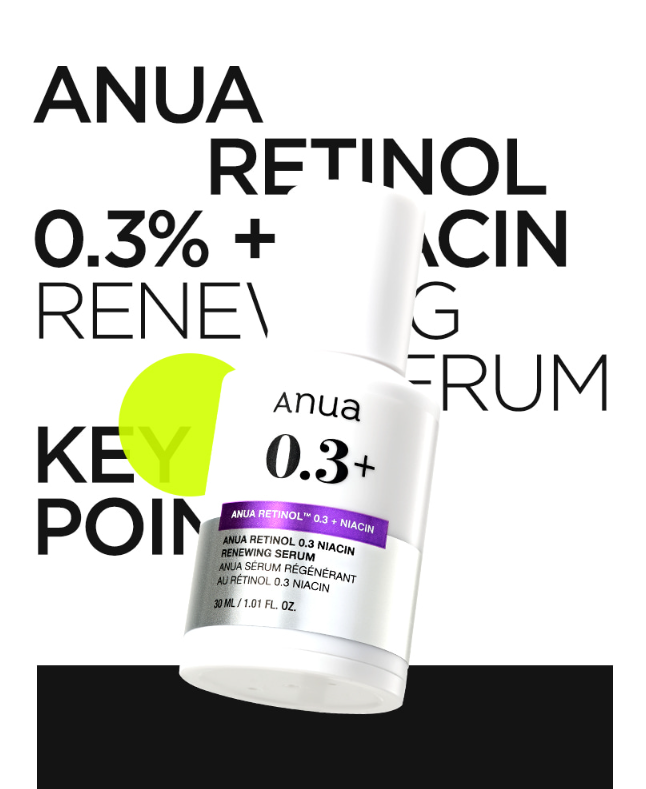 0-4_33fa9e34-01cf-45ab-b296-a13472755748 Anua Nano Retinol 0.3 Niacin Renewing Serum 30ml - Image 1