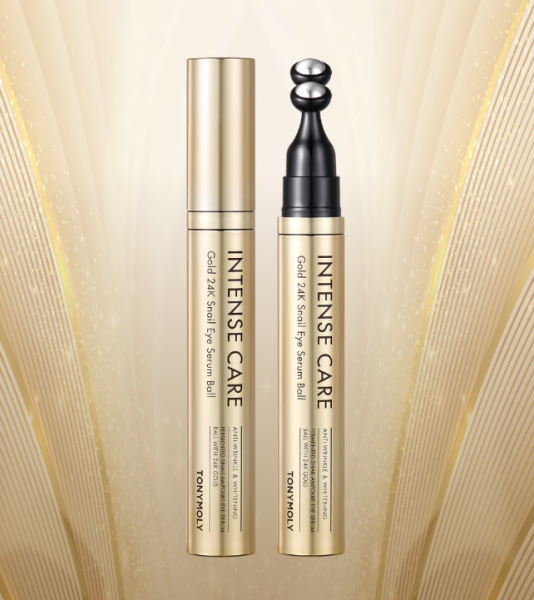 TONYMOLY Intense Care Gold 24K Snail Eye Serum Ball 15ml/Gold 24K Snail Cream 30ml