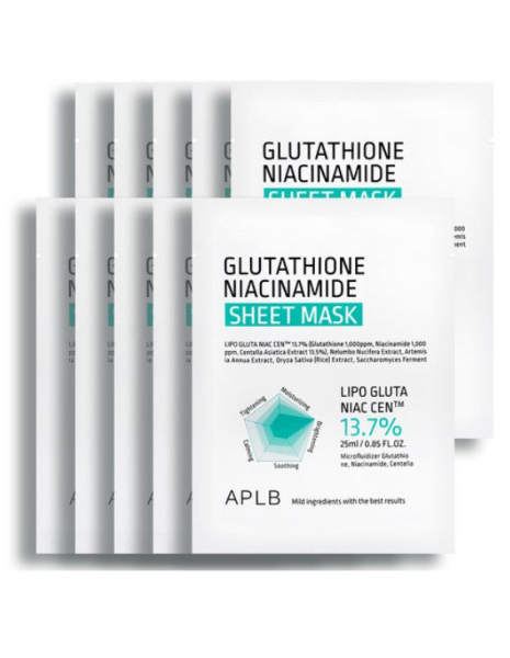 APLB Glutathione Niacinamide Sheet Mask 25ml*10pack