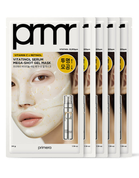 primera Vitatinol Serum Mega-Shot Gel Mask 5 Sheets*34g