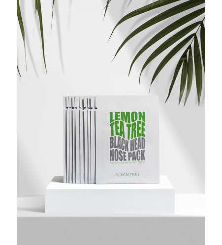 33 BORNTREE Lemon Tea Tree Blackhead Nose Pack 1 box (10 sheets) - Image 1