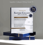 WellDerma Premium Sapphire Collagen Impact Fitting Mask 7X 25g*4seets - Image 6