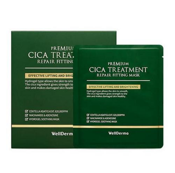 WellDerma Premium Cica Treatment Repair Fitting Mask 25g*4packs