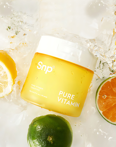 SNP Pure Vitamin Toner Pads 60 Sheets 150ml