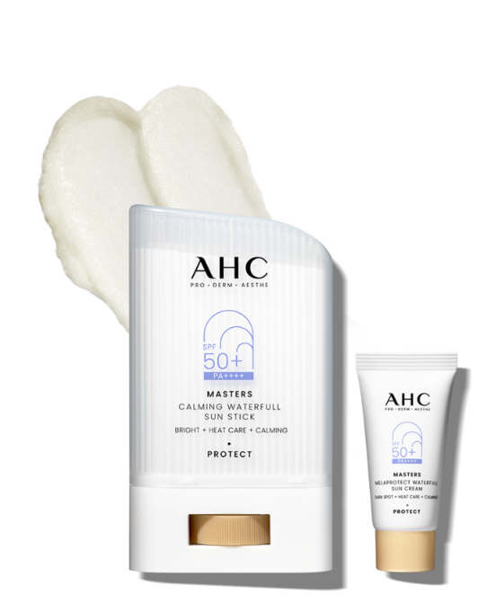 AHC Masters Calming Waterful Sun Stick SPF+PA++++ 22g+Waterful Sun Cream 7ml - EmpressKorea