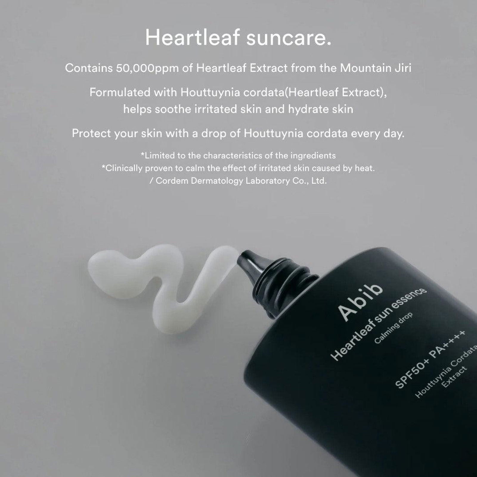Abib Heartleaf Sun Essence Calming Drop SPF 50+ PA++++ 50ml - EmpressKorea