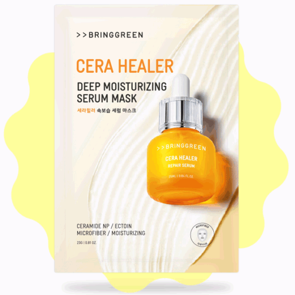 BRING GREEN Cera Healer Deep Moisturizing Serum Mask 23g*5 - EmpressKorea