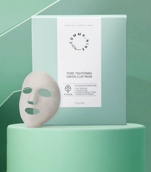 COMMA.NINE Pore Tightening Green Clay Mask 15g*4pack - EmpressKorea