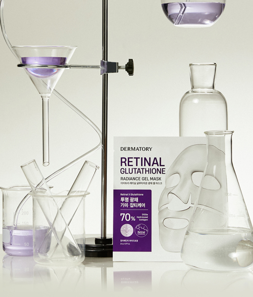 DERMATORY Retinal Glutathione Gel Mask 22g*3sheets - EmpressKorea