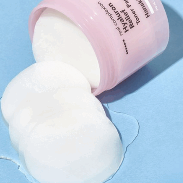 Hanskin Real Complexion Hyaluronic Relief Toner Pad 60pads 210ml - EmpressKorea