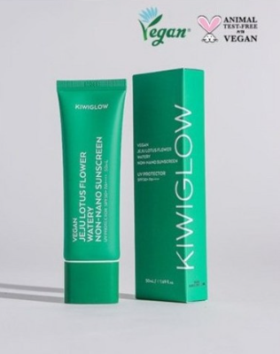 KIWIGLOW Vegan Jeju Lotus Watery Inorganic Non-nano Sun Cream SPF50+ PA++++ 50ml - EmpressKorea