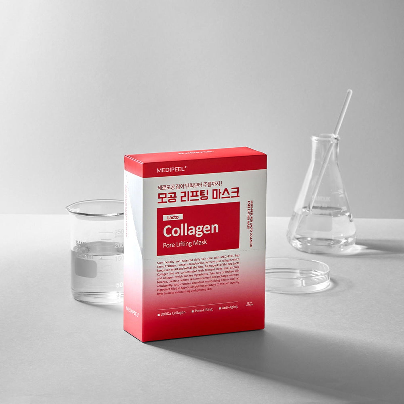 MEDI-PEEL Red Lacto Collagen Pore Lifting Mask Sheet 30mlx10ea - EmpressKorea