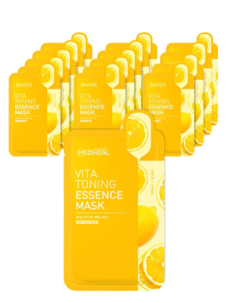 MEDIHEAL Vita Toning Essence Mask Pack 20ml*15pack - EmpressKorea