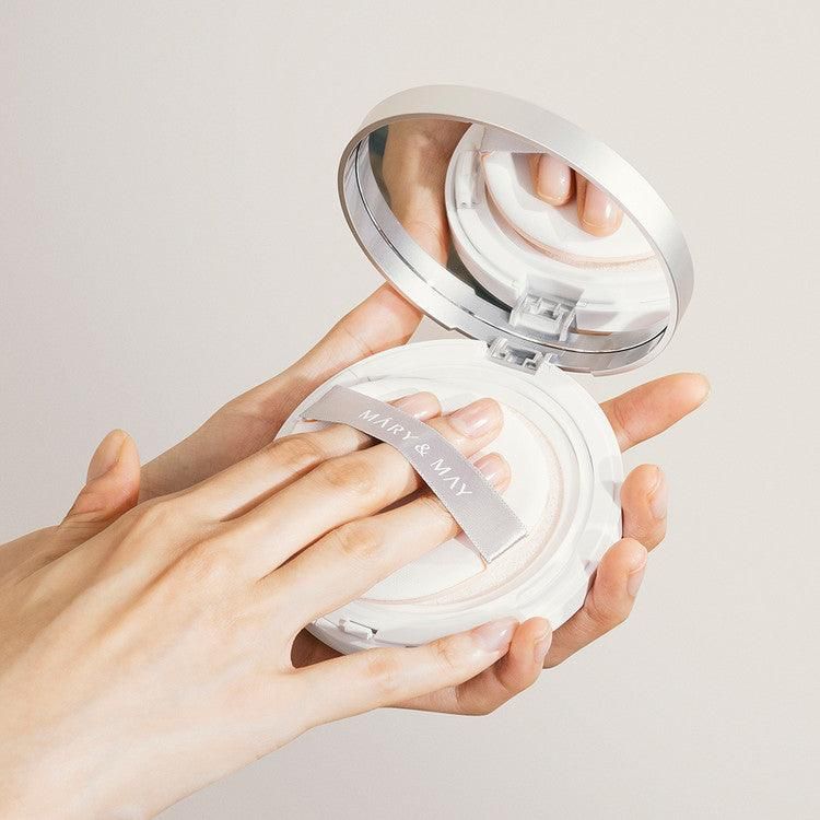 Mary&May Vegan Niacinamide Panthenol Sun Cushion SPF 50+ PA++++ 25g - EmpressKorea