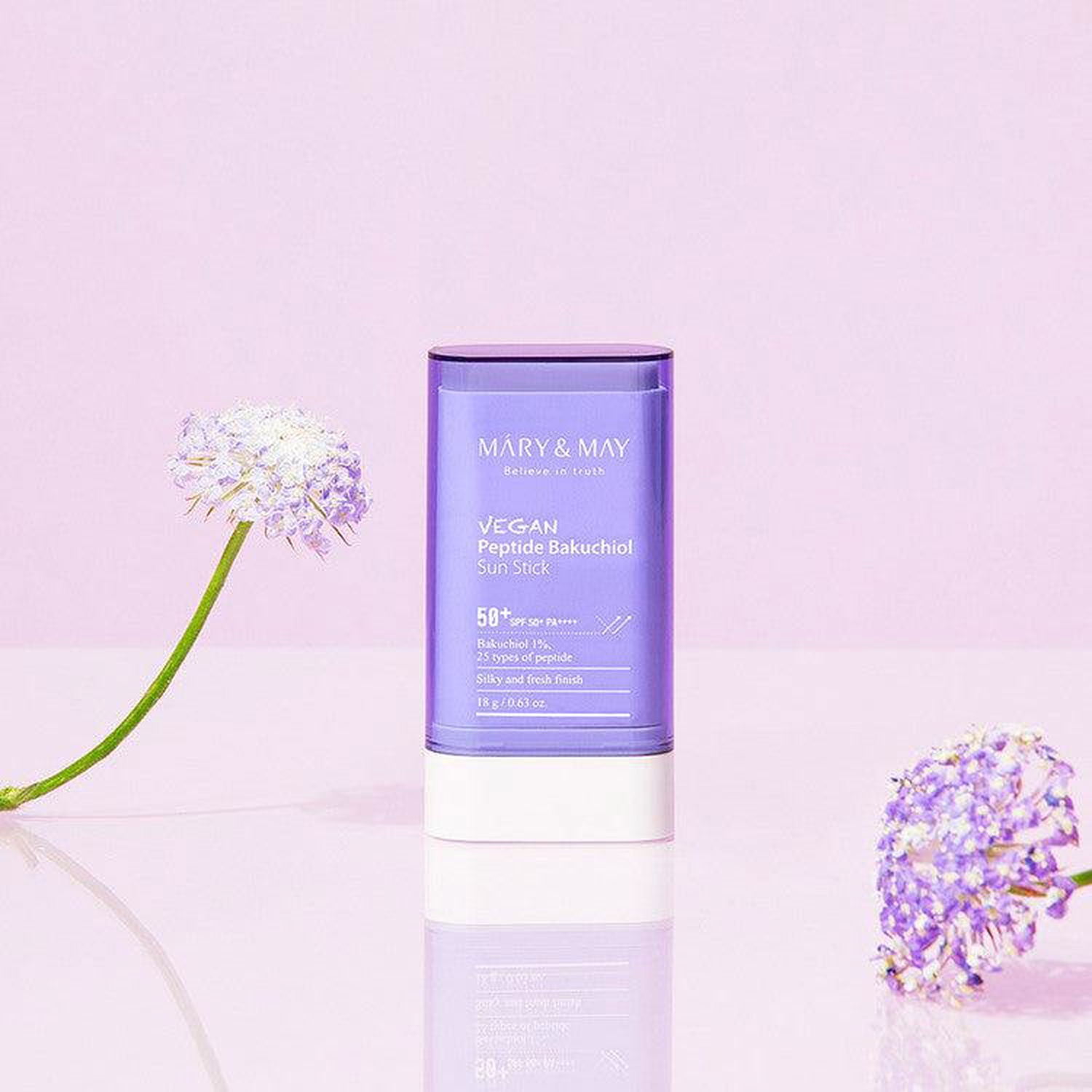 Mary&May Vegan Peptide Bakuchiol Sun Stick 50+ PA++++ 18g - EmpressKorea