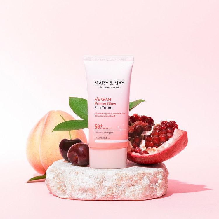 Mary&May Vegan Primer Glow Sun Cream SPF 50+ PA++++ 50ml - EmpressKorea