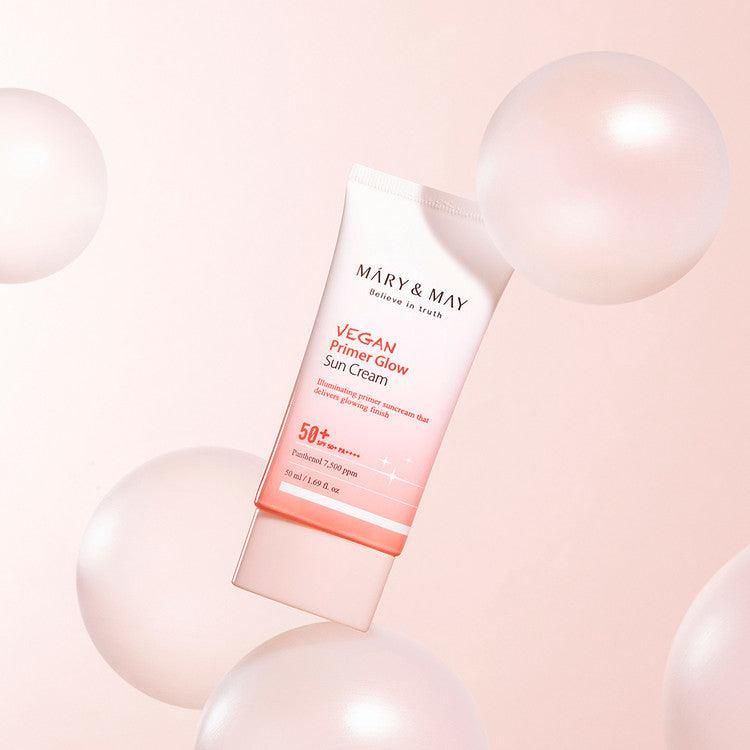 Mary&May Vegan Primer Glow Sun Cream SPF 50+ PA++++ 50ml - EmpressKorea