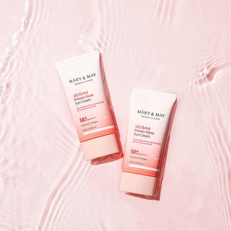 Mary&May Vegan Primer Glow Sun Cream SPF 50+ PA++++ 50ml - EmpressKorea