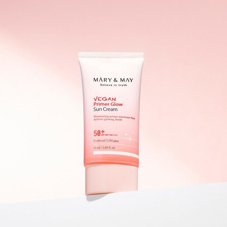 Mary&May Vegan Primer Glow Sun Cream SPF 50+ PA++++ 50ml - EmpressKorea