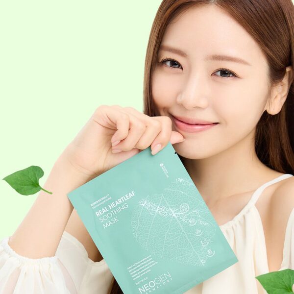 NEOGEN Real Heart Leaf Soothing Mask 37g*10pack - EmpressKorea