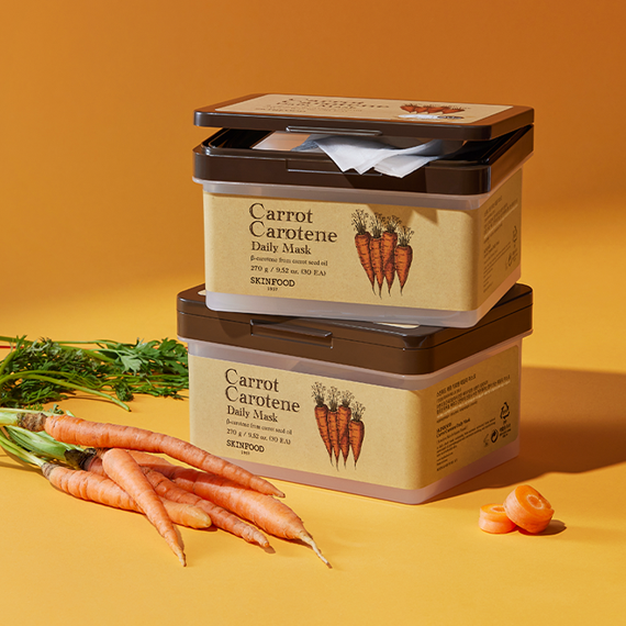 [NEW] SKINFOOD Carrot Carotene Daily Mask Sheet 270g 30pcs - EmpressKorea