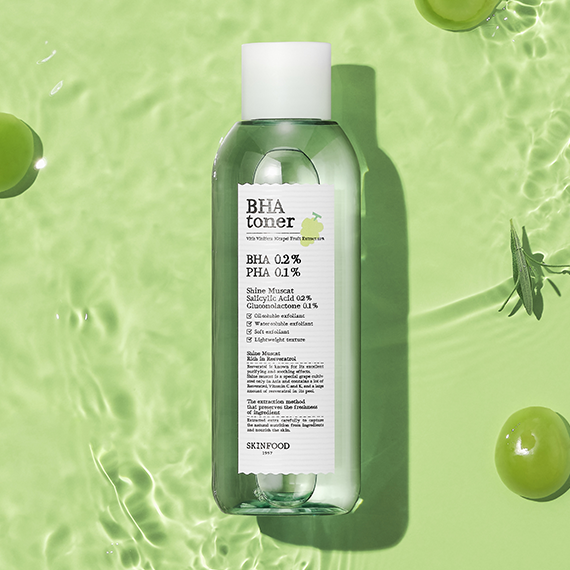 SKINFOOD Shine Muscat BHA Toner 200ml - EmpressKorea