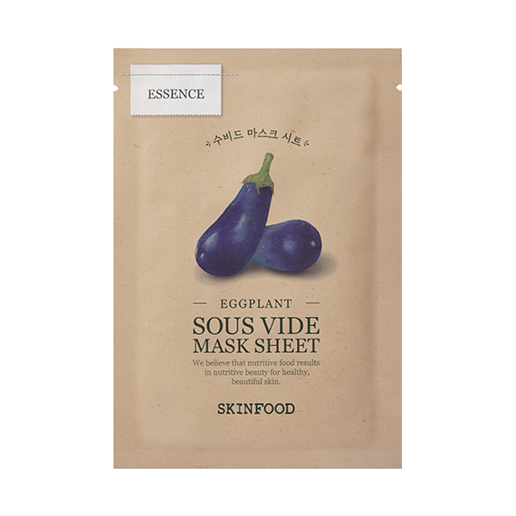 SKINFOOD Sous Vide Mask Sheet Eggplant [Hydrating & Soothing] 22g*10pcs - EmpressKorea
