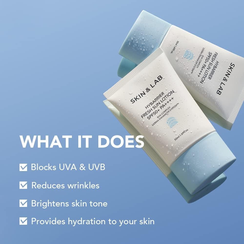 SKIN&LAB Hybarrier Fresh Sun Lotion SPF 50+ PA++++ 50ml - EmpressKorea