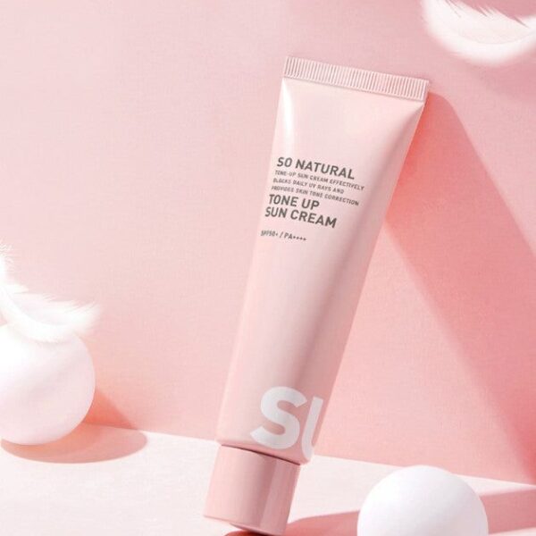 SO.NATURAL Tone Up Sun Cream SPF50+ PA++++ 50ml - EmpressKorea