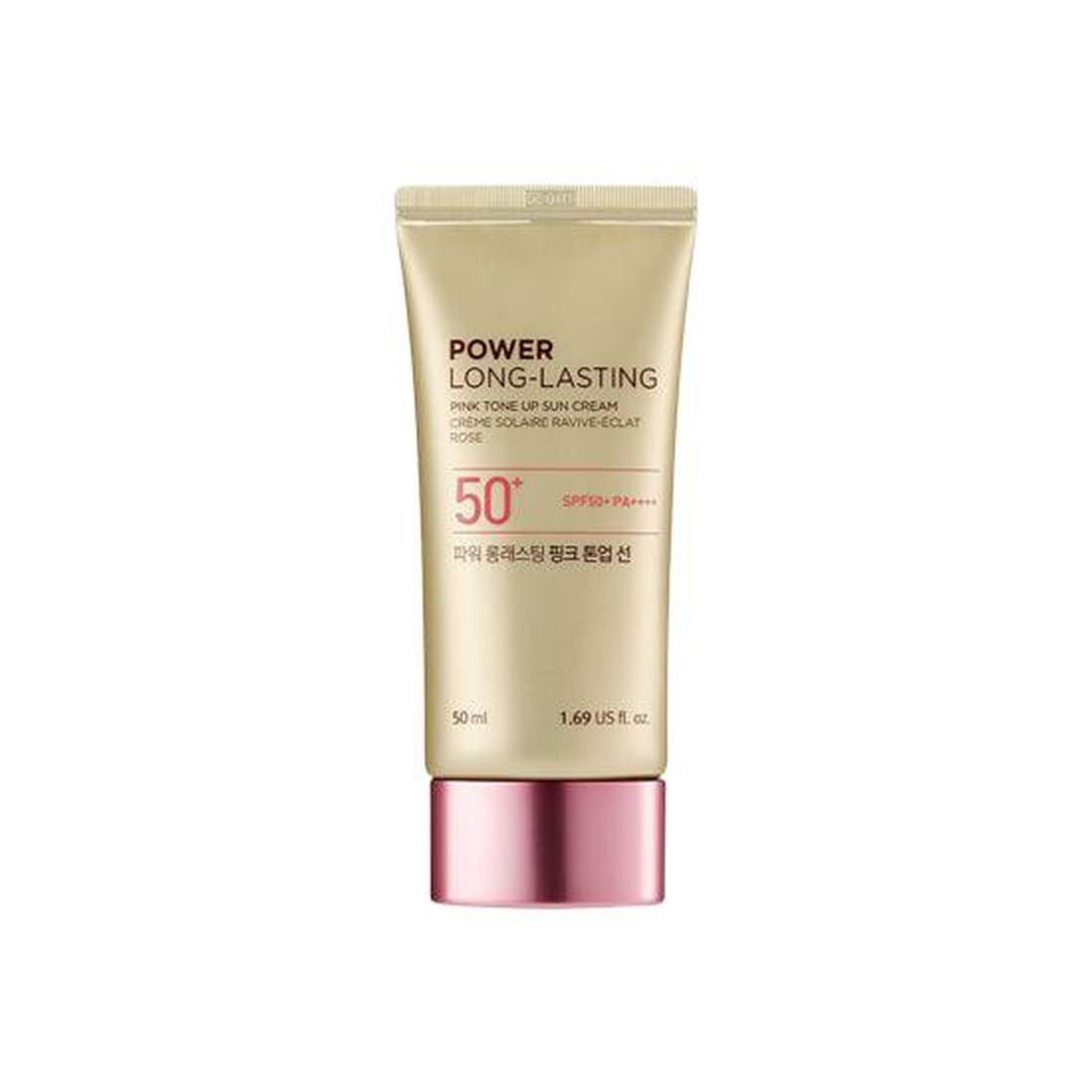 THE FACE SHOP Power Long-Lasting Pink Tone Up Sun Cream SPF 50+ PA++++ 50ml - EmpressKorea