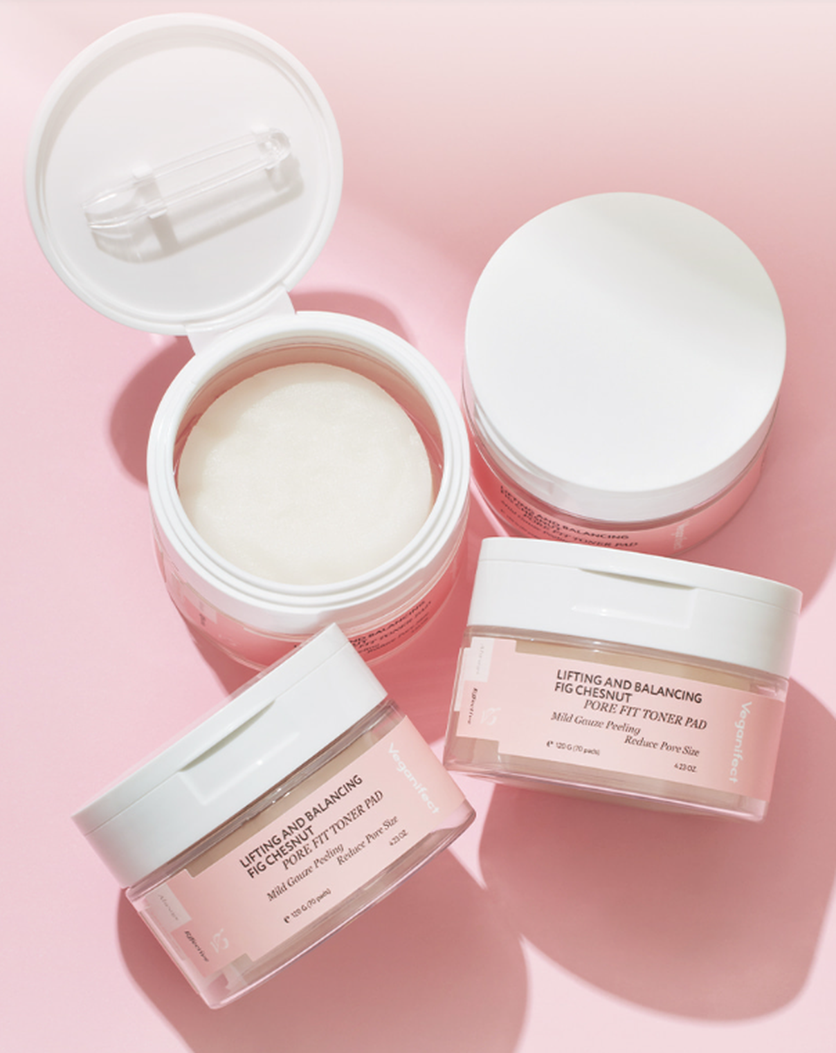 Veganifect Lifting & Balancing Atomizing Balm Pore Fit Toner Pad 70pads 120g - EmpressKorea