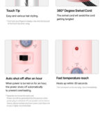 VODANA Glamwave Curling Iron FV 36mm Pink - Image 11