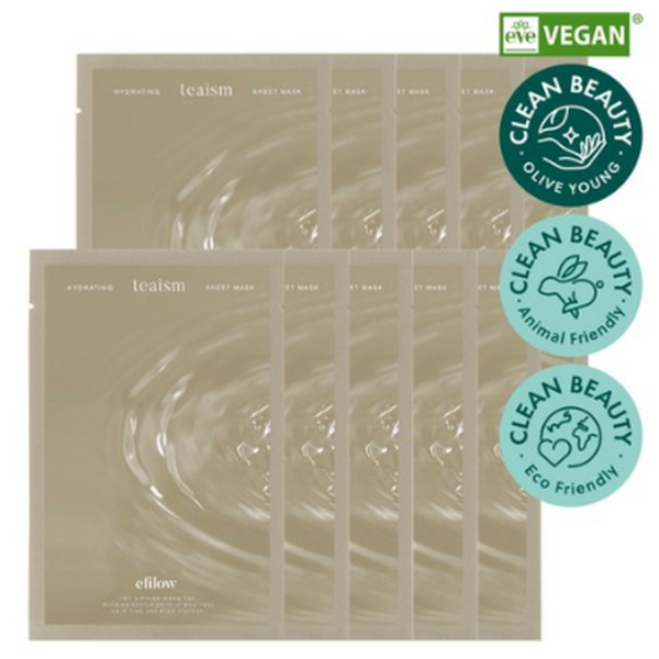 efilow  Hydrating Teaism Sheet Mask Pack 10pack*24ml - EmpressKorea