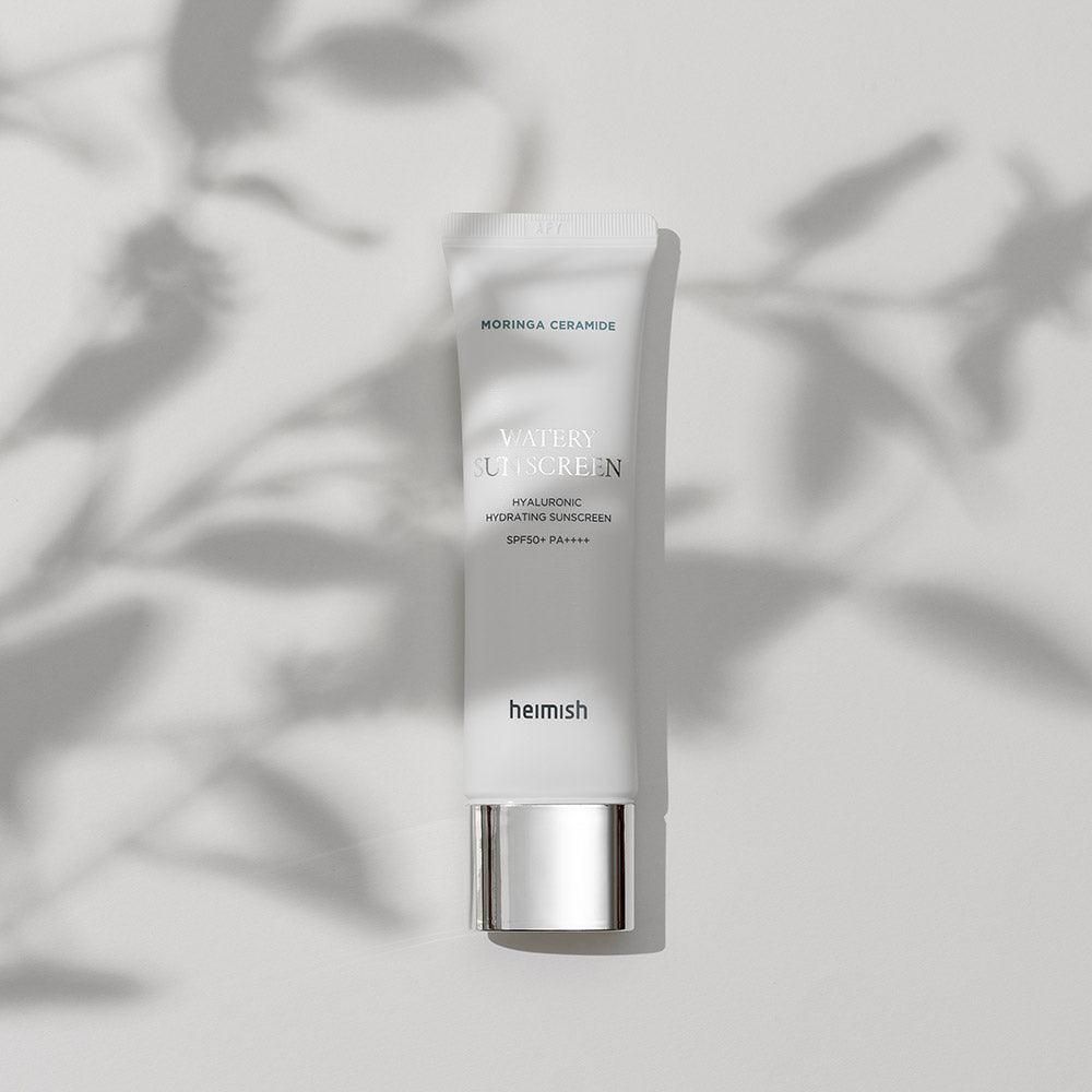 heimish Moringa Ceramide Hyaluronic Hydrating Watery Sunscreen SPF 50+ PA++++ 50ml - EmpressKorea