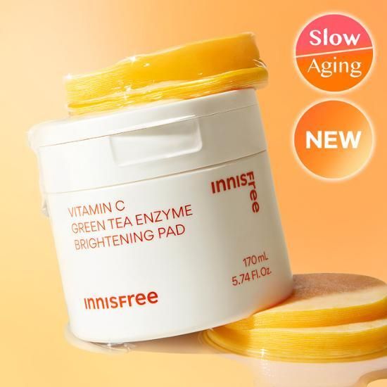 innisfree Vitamin C Green Tea Enzyme Brightening Pad 60sheets - EmpressKorea