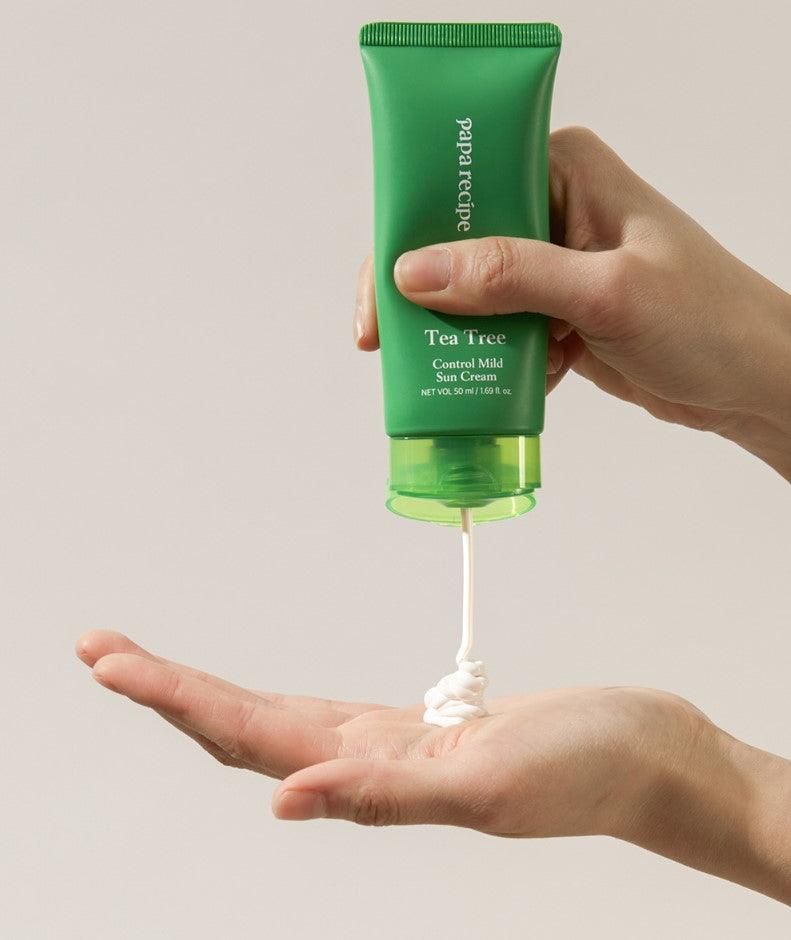 papa recipe Tea Tree Control Mild Sun Cream SPF 50+ PA++++ 50ml - EmpressKorea