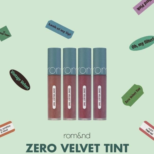 rom&nd Zero Velvet Tint Vintage Filter Colors 5.5g - EmpressKorea