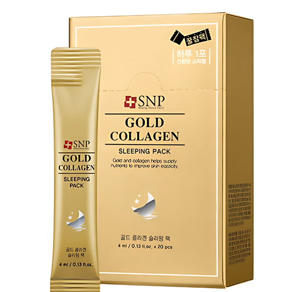 SNP Gold Collagen Sleeping Pack Stick Type 20 Packs - Masks & Treatments
