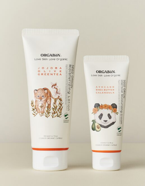 ORGABON Moisturizing Lotion 200ml+Cream 100ml Set - Baby & Kids Skincare Products - SKU: 8405573107957