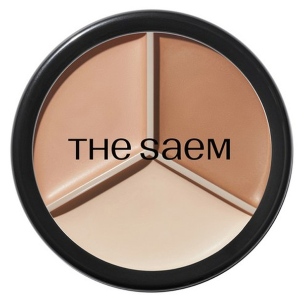 The SAEM Cover Perfection Triple Pot Concealer 13.1g 02 Contour Beige