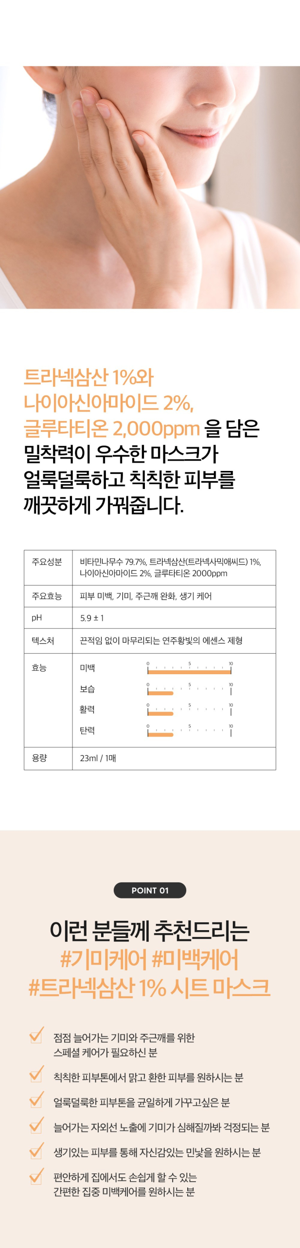 Derma Factory Tranexamic Acid Sheet Mask Detail