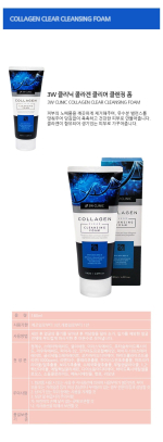 3W CLINIC Collagen Clear Cleansing Foam 180ml - Image 3